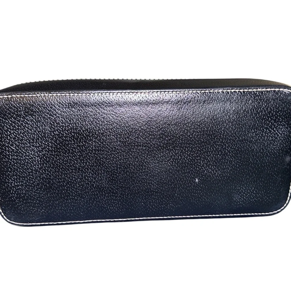 Kate Spade New York Black Leather Satchel Handbag Zip Top 12